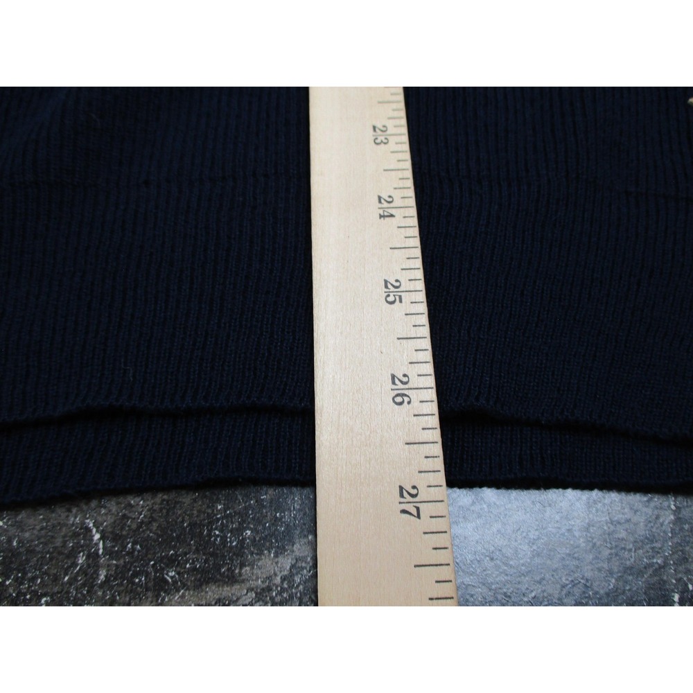 Vintage Burton Sweater Mens XL Size 54 Navy Blue V Neck Nautical Made in Italy - Picture 10 of 13